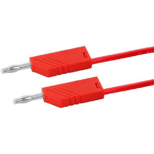 Labor kabel ø4mm PVC 1mm²/16A - 100cm - rot