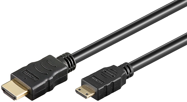 High Speed HDMI kabel met Ethernet male A - male C (Mini) - 1,5m