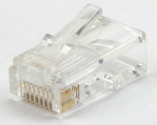 RJ-45 Western stecker für runde kabel