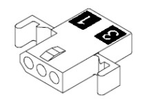 Connector female 1,57mm 3-polig free hanging