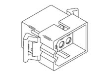 Connector male 2,36mm 6-pos.  panelmount