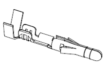 Kontakt male AWG 18-22 vertind bulk