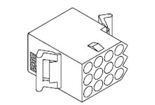 Connector female 2,36mm 12-polig panelmount