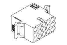 Connector female 2,36mm 15-polig panelmount - obsolete