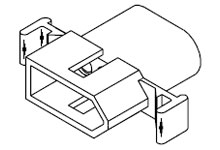 Connector male 2,36mm 3-polig panelmount