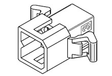 Connector male 2,36mm 4 (2x2)-polig panelmount - obsolete