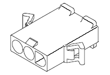 2,36mm Housing male 3-polig