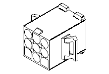 2,36mm Housing male 9-polig