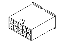 Mini-Fit Jr Male Housing Connector 6-polig - uitlopend