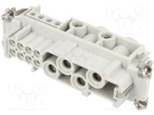 Contactblok female 4+16-polig + PE 16A/500V - Size 24B