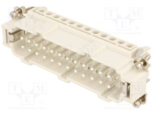 Contactblok male 24-polig + PE 16A/500V - Size 24B