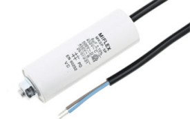 Motorcapacitor 30uF 450V 10% ø45x83mm - M8 - wire connections