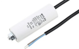 Motorkondensator 30uF 450V 10% ø45x83mm - M8 - draht anschlüsse