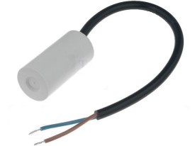 Motorcondensator 7uF 450V 10% ø30x78mm - 100mm draden