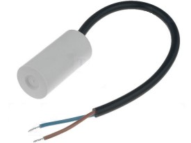 Motorcondensator 1uF 450V 10% ø25x51mm - 100mm draden