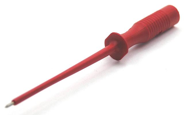 Miniatuur meetpen soldeer - rood - uitlopend