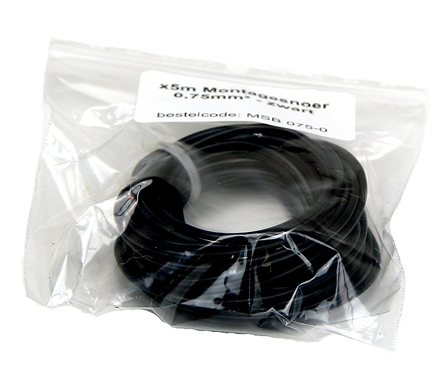 x5m Montagesnoer 1,5mm² - wit