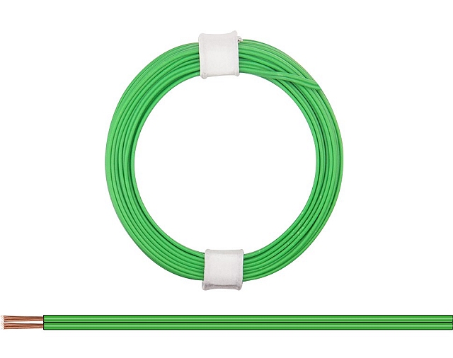 x5m Tweeling snoer 2x0,08mm² - groen/groen