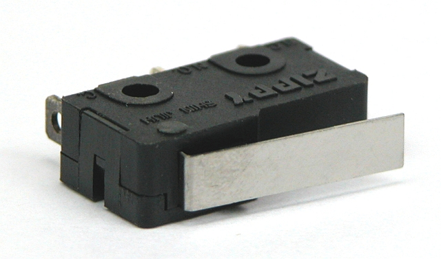 Microswitch 6A/250Vac with 17,5mm lever