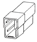 Autoconnector Fastin-Faston 2-polig female - wit T-versie