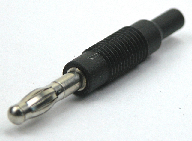 Adaptor Labory socket ø2mm - Labory plug ø4mm - black
