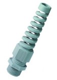 M12x1,5 kabelwartel met kabelbescherming IP-68 - grijs - RAL7001
