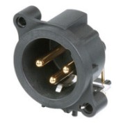 XLR Einbaustecker 3-polig plastic