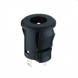 Chassisdeel ø12mm voor voedingssteker ø2,1x5,5mm - snap-in