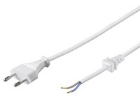 Eurostecker -> abisolierte kabelenden und zugentlastung 1,5m - weiss