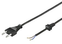 Eurostecker -> abisolierte kabelenden und zugentlastung 1,5m - schwarz