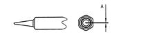 Soldertip round ø0,25mm/7,4mm