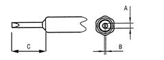 Soldeerstift schroevendraaier 3,2mm/0,8mm/8,2mm