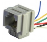 Panelmount 6P6C with wires