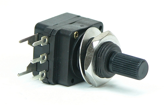 Potentiometer mit ø6mm achse kunststof mono-lin 1M mit schalter