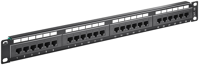 19" Patchpanel Cat5e 24-poorts - niet afgeschermd