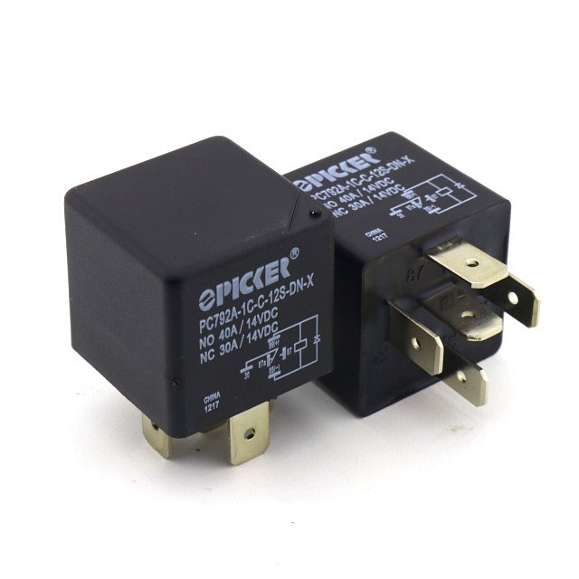 Automotive relais  12VDC 40A met diode 1x wissel