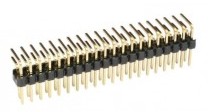 Pin header 2x36-pos. angled - goldplated