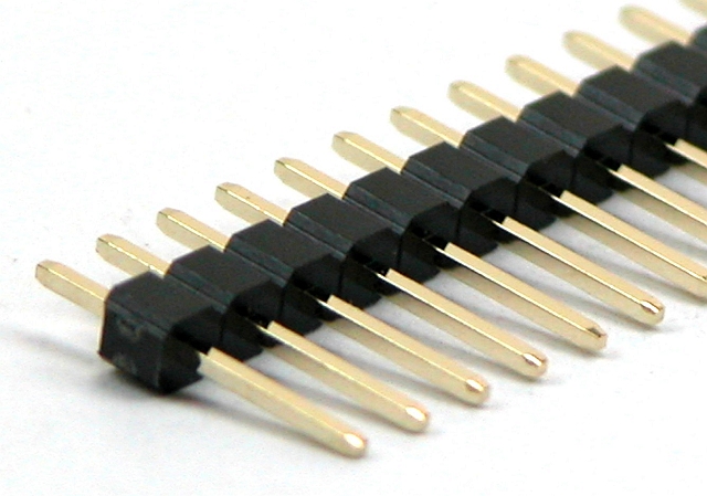 Pinheader1x50-pole straight gold flash