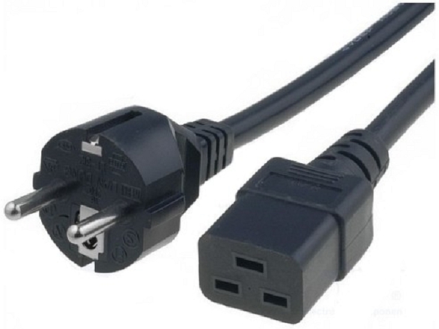 Powercable CEE7/7 -> C19 - 3x1,5mm² - 3m - black