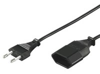 230V Euro-verlengkabel - zwart - 2m