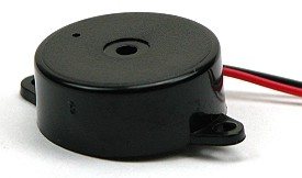 Piezo element 3,0kHz 12Vdc 80dB ø24,0x9,5mm met draad