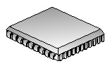 Microcontroller 8Kx14 Flash 33xI/O 4MHz - PLCC-44 - uitlopend