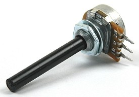Potentiometer ø6mm schaft plastic mono-log 10K