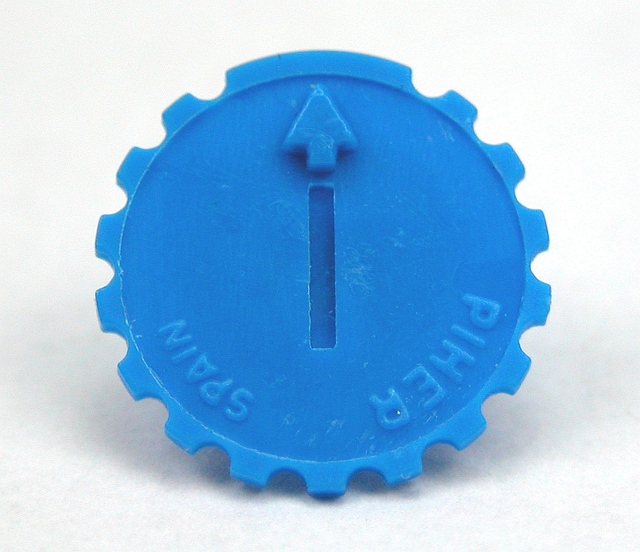 Duimwieltje voor PT15 instelpotmeters - blauw