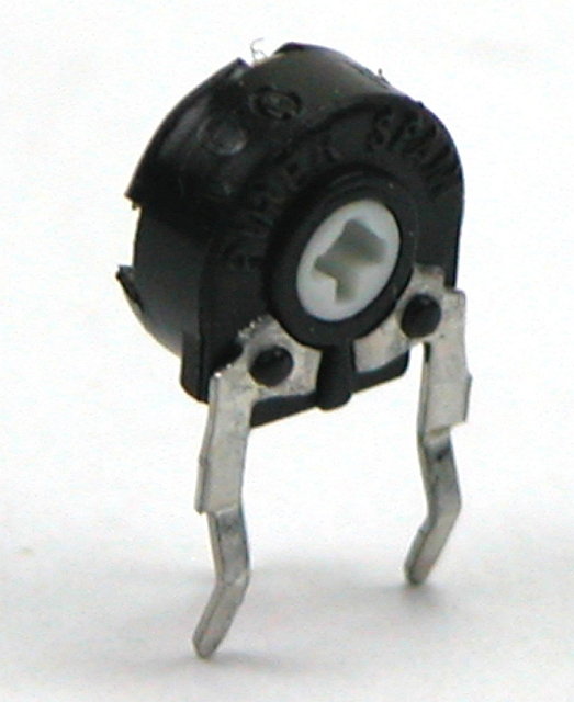 Instelpotmeter mini klein staand - 250K