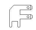 Tab 2x 2,8mm e=5mm - angled