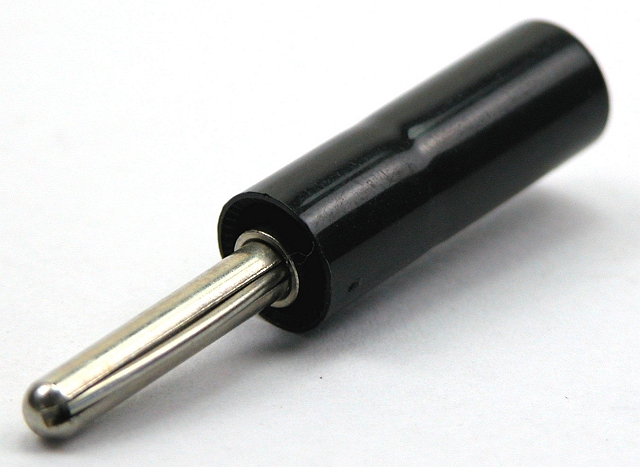 Banaansteker ø4mm hardplastic - zwart - uitlopend