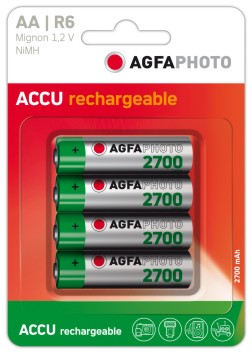 x4 NiMH oplaadbare Batterijen AAA (Mignon) 1000mA - blister - incl vwb