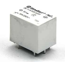 Printrelais 6Vdc 1xwissel 10A 360mW