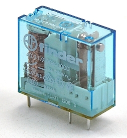 Printrelay 1xchange-over 10A - pitch 3,5mm - 18Vdc